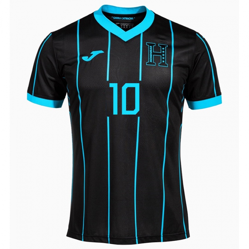 Børn Honduras Antony García #10 Sort Udebane Spillertrøjer 24-26 Trøje T-Shirt