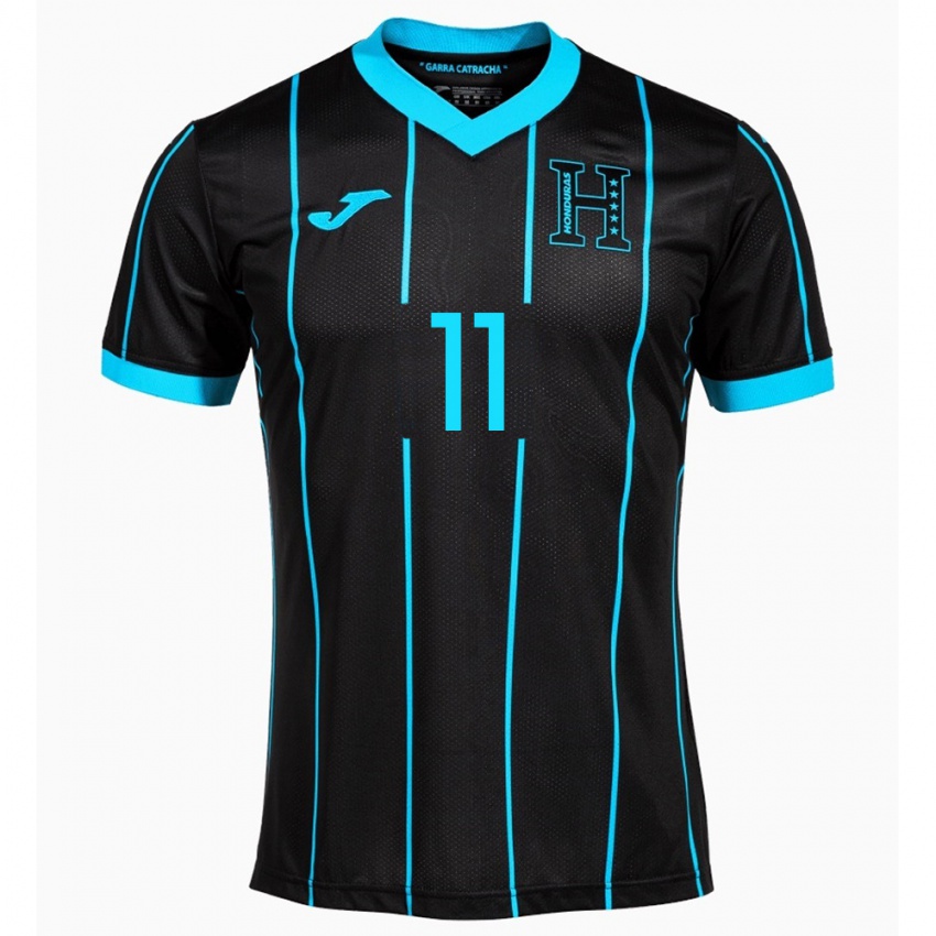 Børn Honduras Jefryn Macías #11 Sort Udebane Spillertrøjer 24-26 Trøje T-Shirt