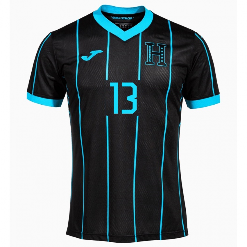 Børn Honduras Maikol Morales #13 Sort Udebane Spillertrøjer 24-26 Trøje T-Shirt