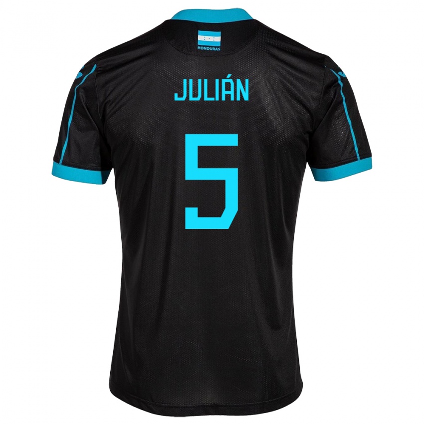 Børn Honduras Julián Martínez #5 Sort Udebane Spillertrøjer 24-26 Trøje T-Shirt