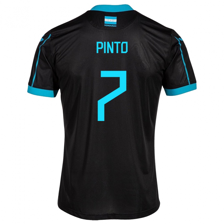 Børn Honduras José Pinto #7 Sort Udebane Spillertrøjer 24-26 Trøje T-Shirt