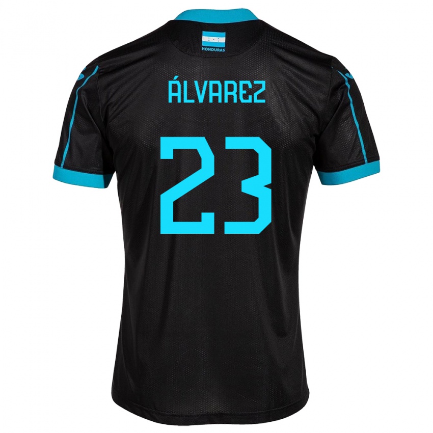 Børn Honduras Jorge Álvarez #23 Sort Udebane Spillertrøjer 24-26 Trøje T-Shirt