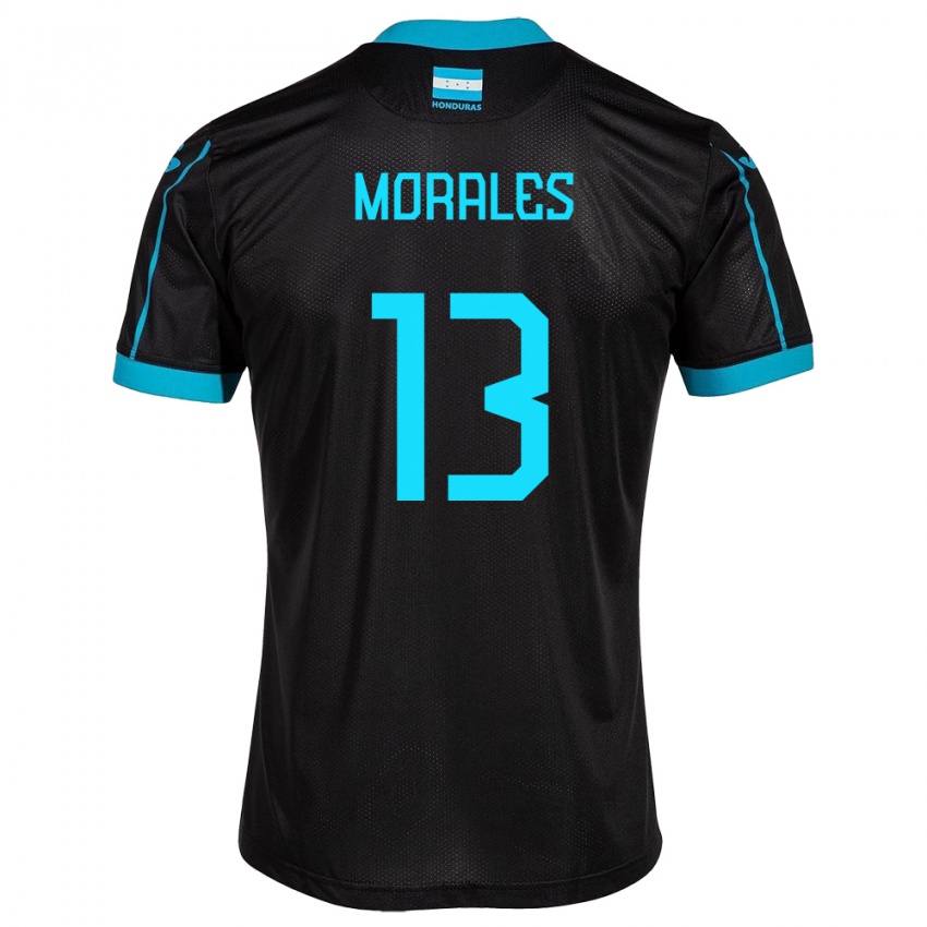 Børn Honduras Maikol Morales #13 Sort Udebane Spillertrøjer 24-26 Trøje T-Shirt