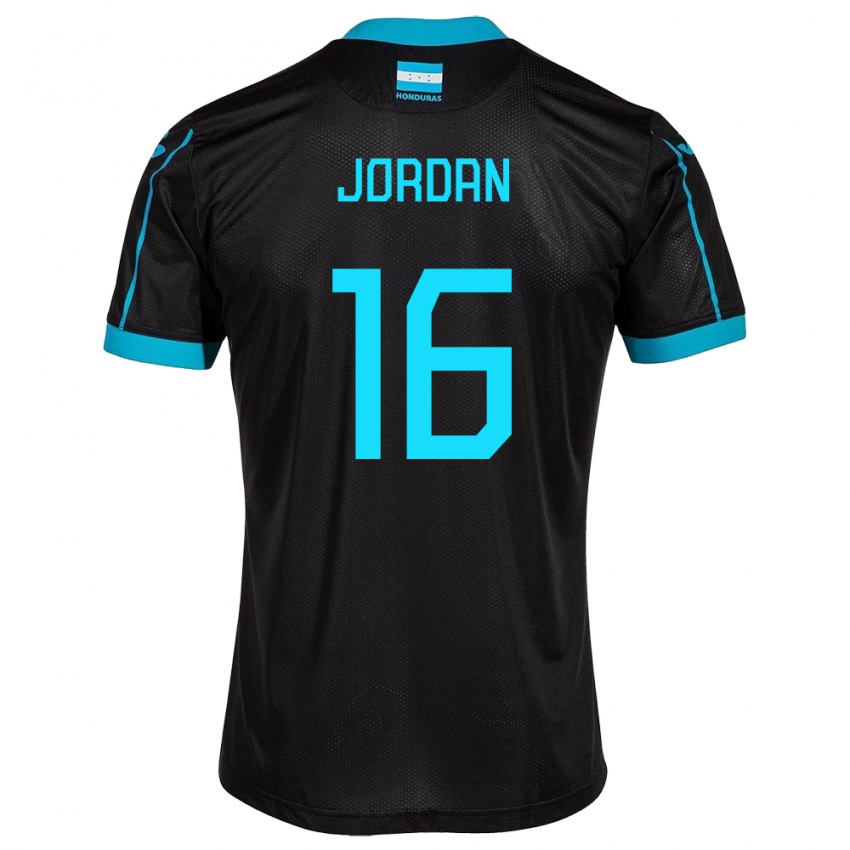 Børn Honduras Jordan García #16 Sort Udebane Spillertrøjer 24-26 Trøje T-Shirt