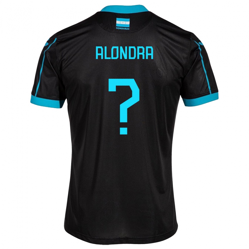 Børn Honduras Alondra Aguilar #0 Sort Udebane Spillertrøjer 24-26 Trøje T-Shirt