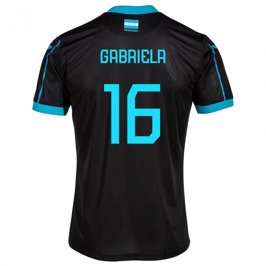 Børn Honduras Gabriela García #16 Sort Udebane Spillertrøjer 24-26 Trøje T-Shirt