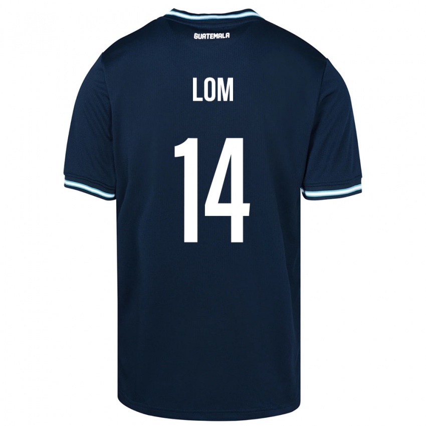 Børn Guatemala Darwin Lom #14 Blå Udebane Spillertrøjer 24-26 Trøje T-Shirt