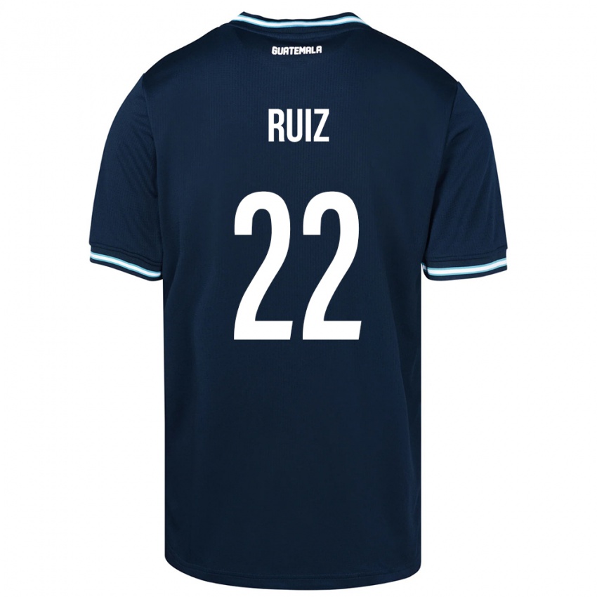 Børn Guatemala Kevin Ruiz #22 Blå Udebane Spillertrøjer 24-26 Trøje T-Shirt