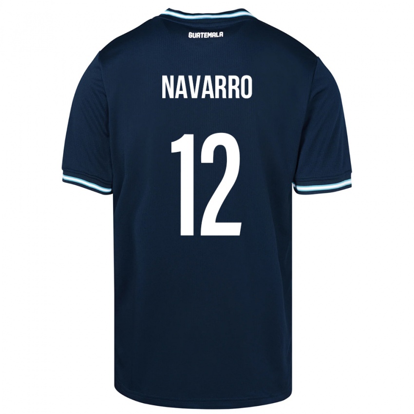 Børn Guatemala Kenderson Navarro #12 Blå Udebane Spillertrøjer 24-26 Trøje T-Shirt