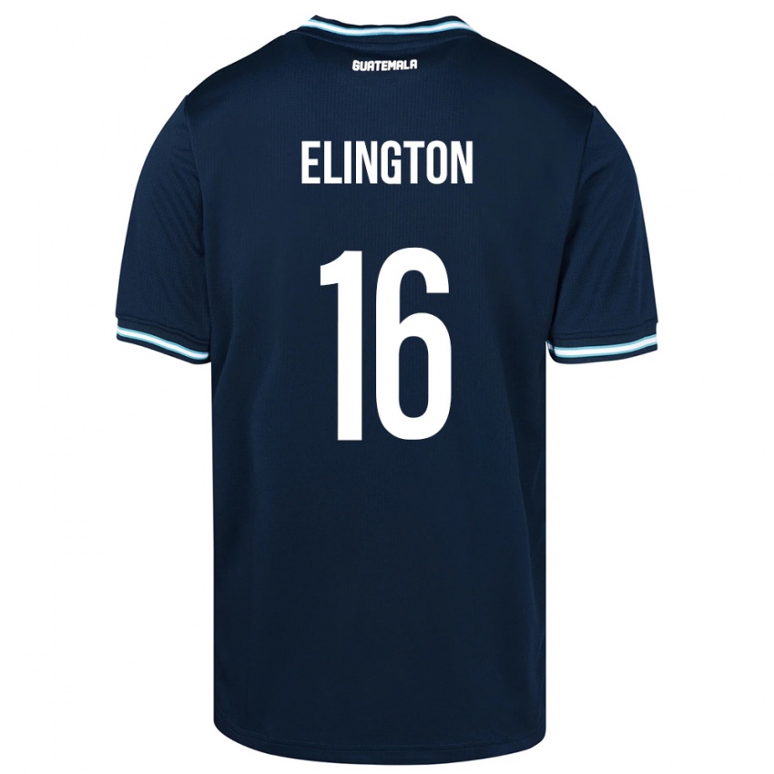 Børn Guatemala Elvi Elington #16 Blå Udebane Spillertrøjer 24-26 Trøje T-Shirt