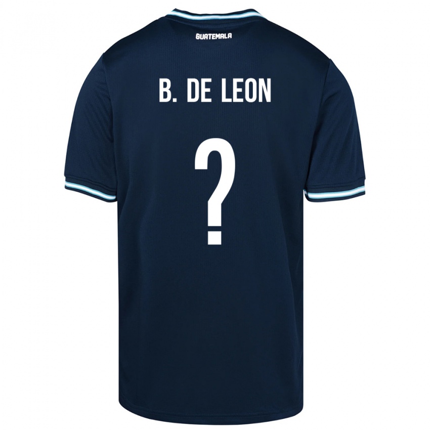 Børn Guatemala Brandon De Leon #0 Blå Udebane Spillertrøjer 24-26 Trøje T-Shirt