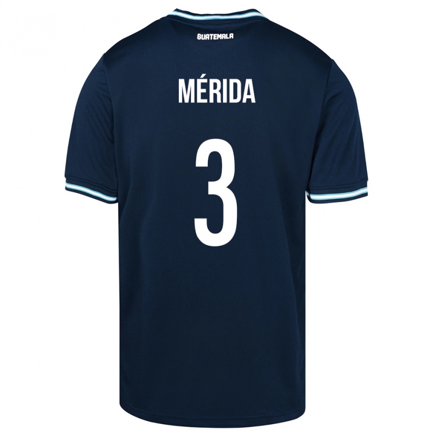 Børn Guatemala Daniel Mérida #3 Blå Udebane Spillertrøjer 24-26 Trøje T-Shirt