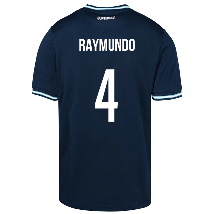 Børn Guatemala Cristopher Raymundo #4 Blå Udebane Spillertrøjer 24-26 Trøje T-Shirt