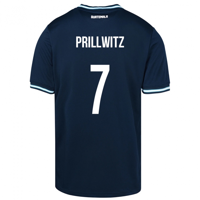 Børn Guatemala Héctor Prillwitz #7 Blå Udebane Spillertrøjer 24-26 Trøje T-Shirt