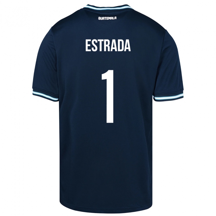 Børn Guatemala Alexia Estrada #1 Blå Udebane Spillertrøjer 24-26 Trøje T-Shirt