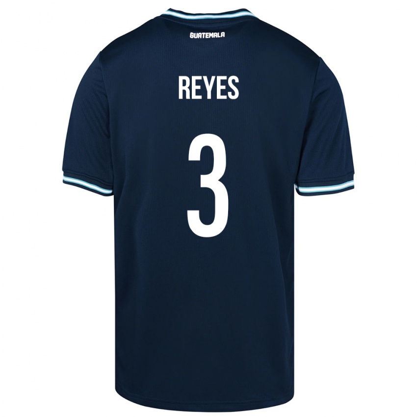 Børn Guatemala Martha Reyes #3 Blå Udebane Spillertrøjer 24-26 Trøje T-Shirt