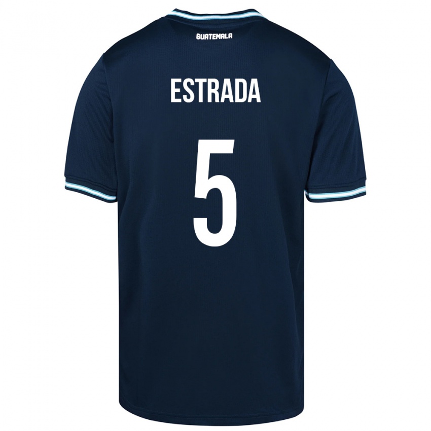 Børn Guatemala Elizabeth Estrada #5 Blå Udebane Spillertrøjer 24-26 Trøje T-Shirt