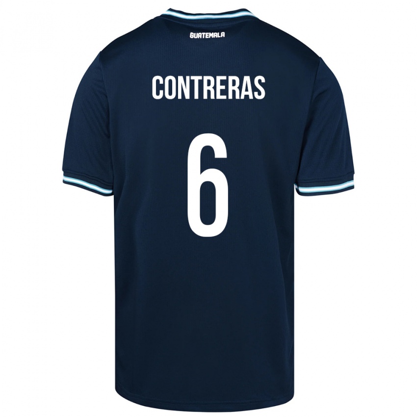Børn Guatemala María Contreras #6 Blå Udebane Spillertrøjer 24-26 Trøje T-Shirt