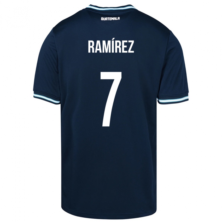 Børn Guatemala Leslie Ramírez #7 Blå Udebane Spillertrøjer 24-26 Trøje T-Shirt