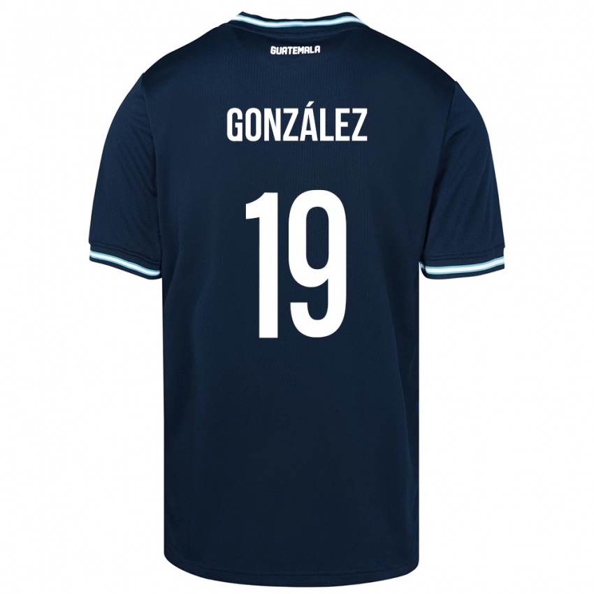 Børn Guatemala Karen González #19 Blå Udebane Spillertrøjer 24-26 Trøje T-Shirt