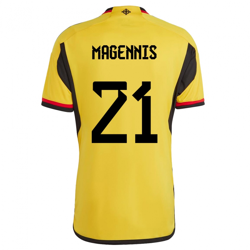 Børn Nordirland Josh Magennis #21 Hvid Udebane Spillertrøjer 24-26 Trøje T-Shirt