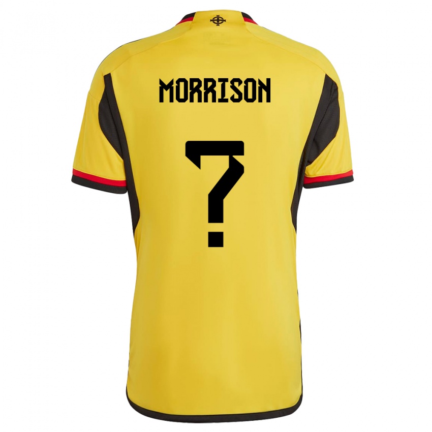 Børn Nordirland Kieran Morrison #0 Hvid Udebane Spillertrøjer 24-26 Trøje T-Shirt