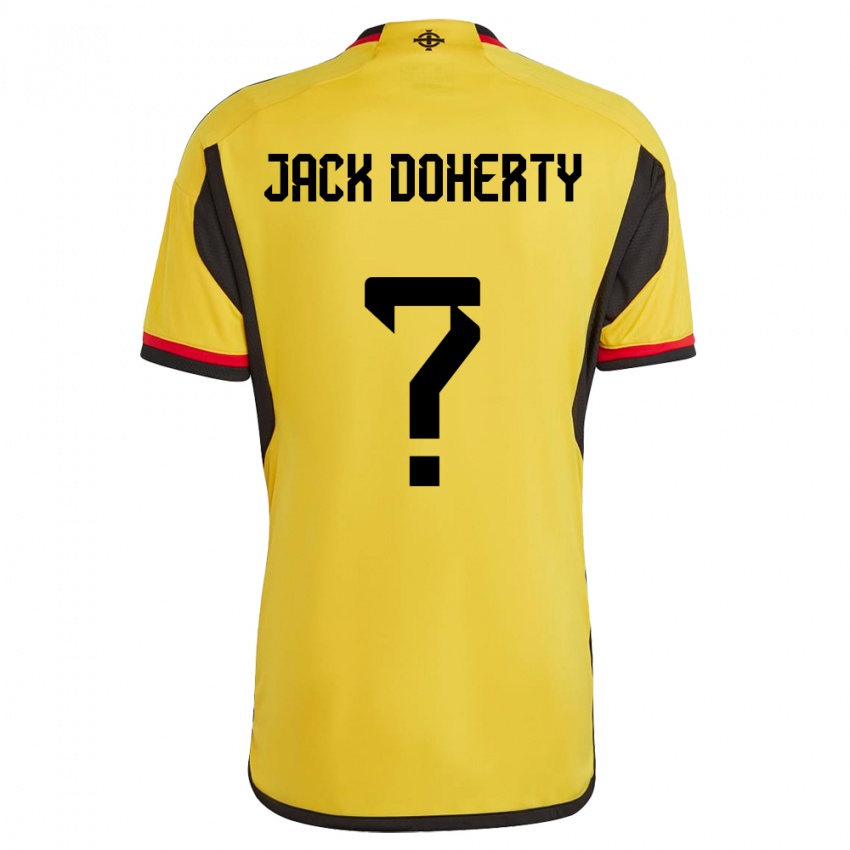 Børn Nordirland Jack Doherty #0 Hvid Udebane Spillertrøjer 24-26 Trøje T-Shirt