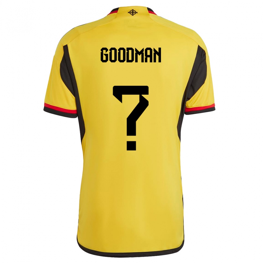 Børn Nordirland George Goodman #0 Hvid Udebane Spillertrøjer 24-26 Trøje T-Shirt