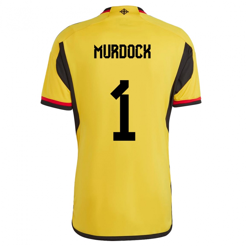 Børn Nordirland Will Murdock #1 Hvid Udebane Spillertrøjer 24-26 Trøje T-Shirt