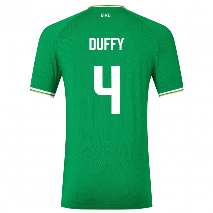 Mænd Irland Shane Duffy #4 Grøn Hjemmebane Spillertrøjer 24-26 Trøje T-Shirt