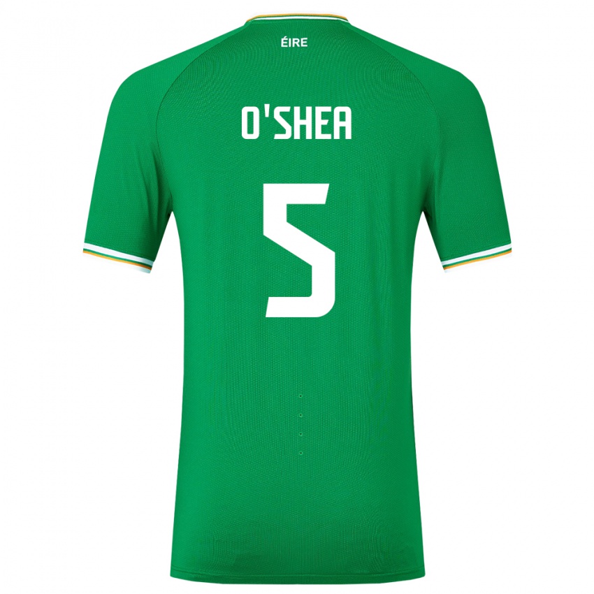 Mænd Irland Dara O'shea #5 Grøn Hjemmebane Spillertrøjer 24-26 Trøje T-Shirt