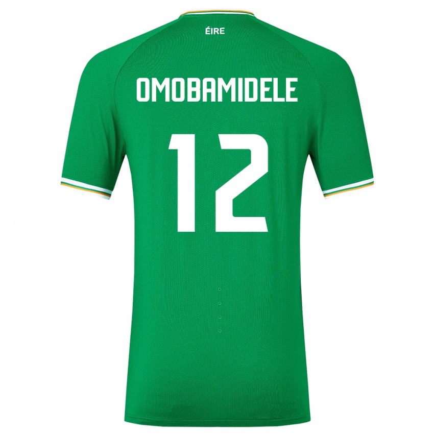 Mænd Irland Andrew Omobamidele #12 Grøn Hjemmebane Spillertrøjer 24-26 Trøje T-Shirt