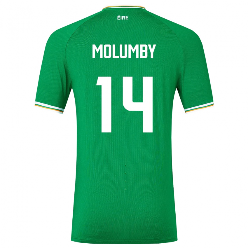 Mænd Irland Jayson Molumby #14 Grøn Hjemmebane Spillertrøjer 24-26 Trøje T-Shirt