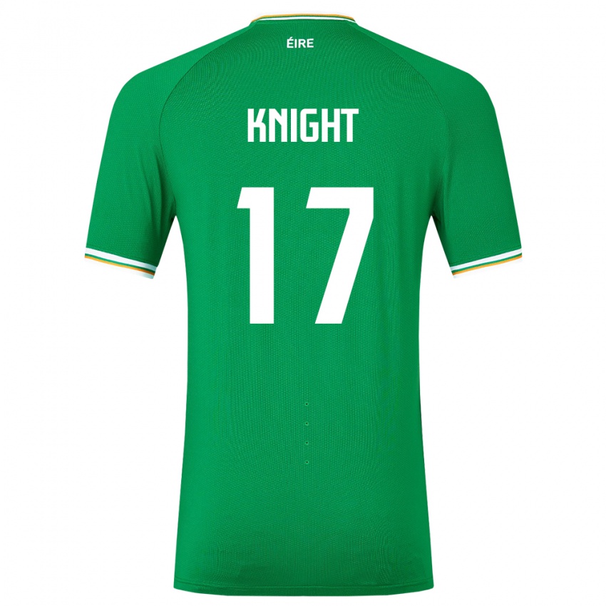 Mænd Irland Jason Knight #17 Grøn Hjemmebane Spillertrøjer 24-26 Trøje T-Shirt