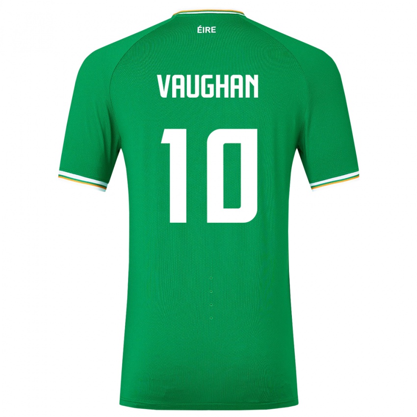 Mænd Irland Harry Vaughan #10 Grøn Hjemmebane Spillertrøjer 24-26 Trøje T-Shirt