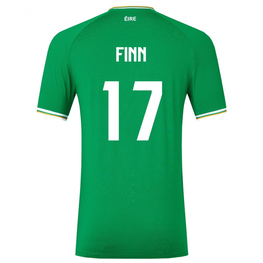 Mænd Irland Jamie Finn #17 Grøn Hjemmebane Spillertrøjer 24-26 Trøje T-Shirt