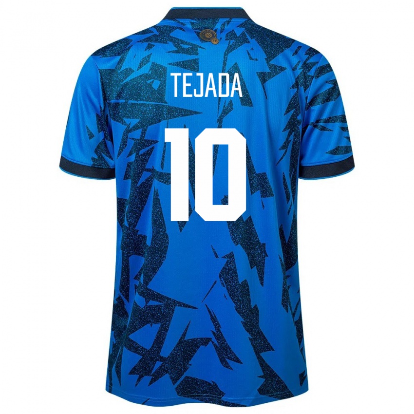 Mænd El Salvador Rafael Tejada #10 Blå Hjemmebane Spillertrøjer 24-26 Trøje T-Shirt