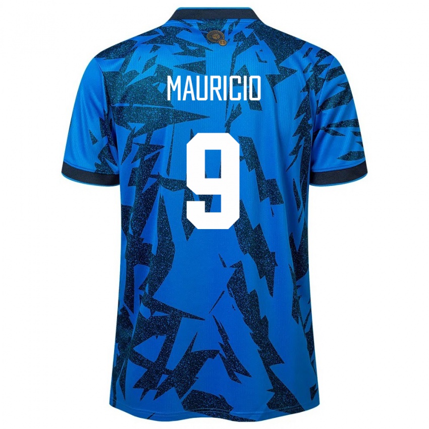 Mænd El Salvador Emerson Mauricio #9 Blå Hjemmebane Spillertrøjer 24-26 Trøje T-Shirt