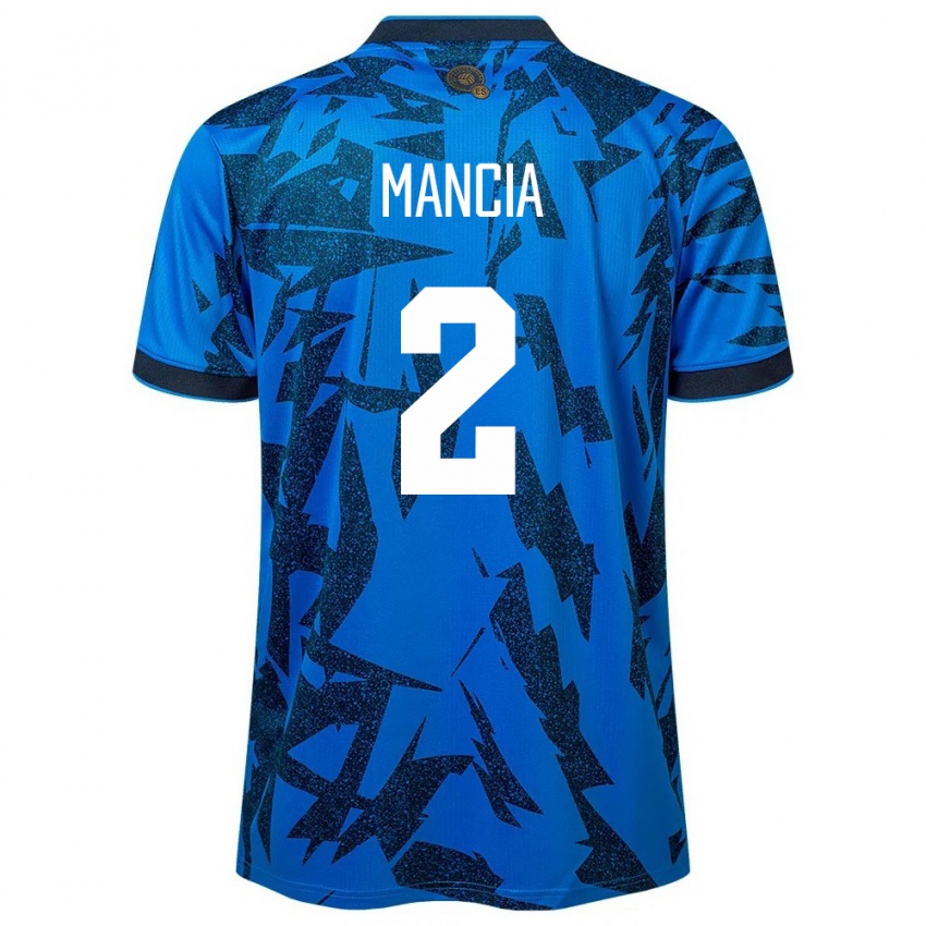 Mænd El Salvador Steven Mancia #2 Blå Hjemmebane Spillertrøjer 24-26 Trøje T-Shirt