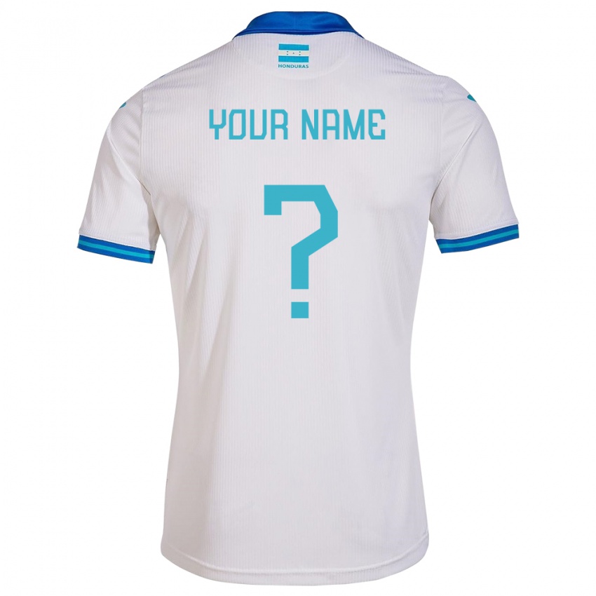 Mænd Honduras Dit Navn #0 Hvid Hjemmebane Spillertrøjer 24-26 Trøje T-Shirt