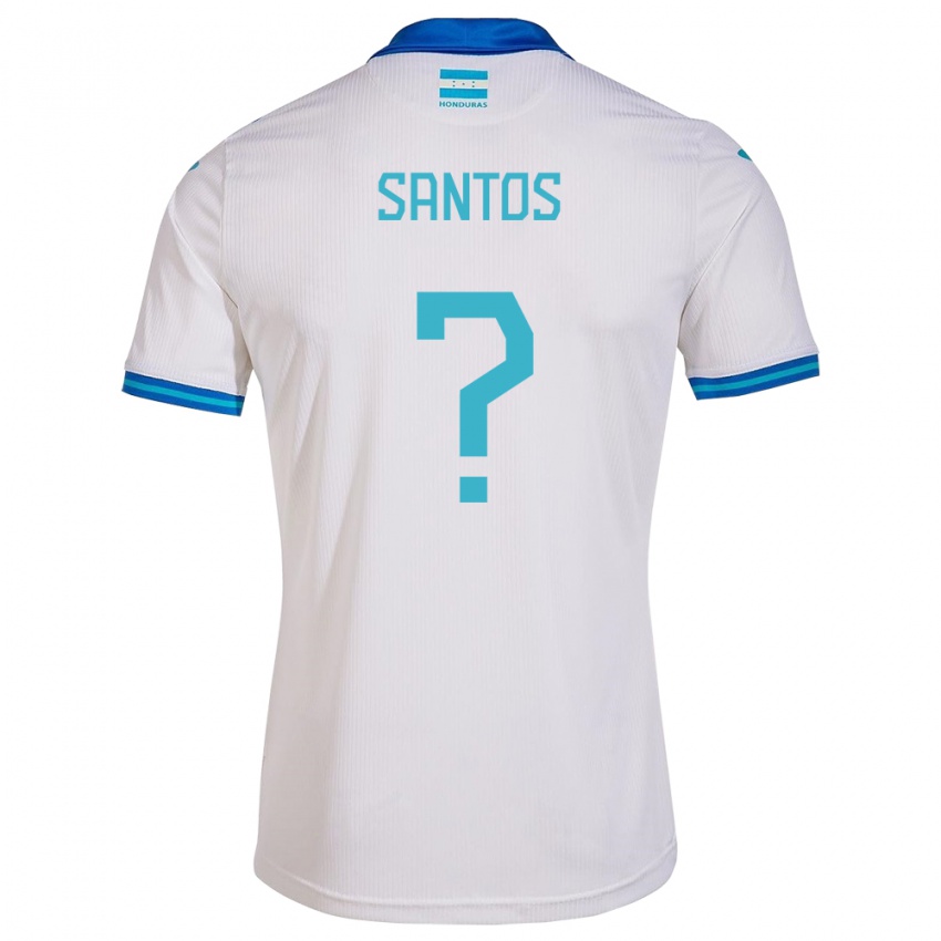 Mænd Honduras Denessis Santos #0 Hvid Hjemmebane Spillertrøjer 24-26 Trøje T-Shirt