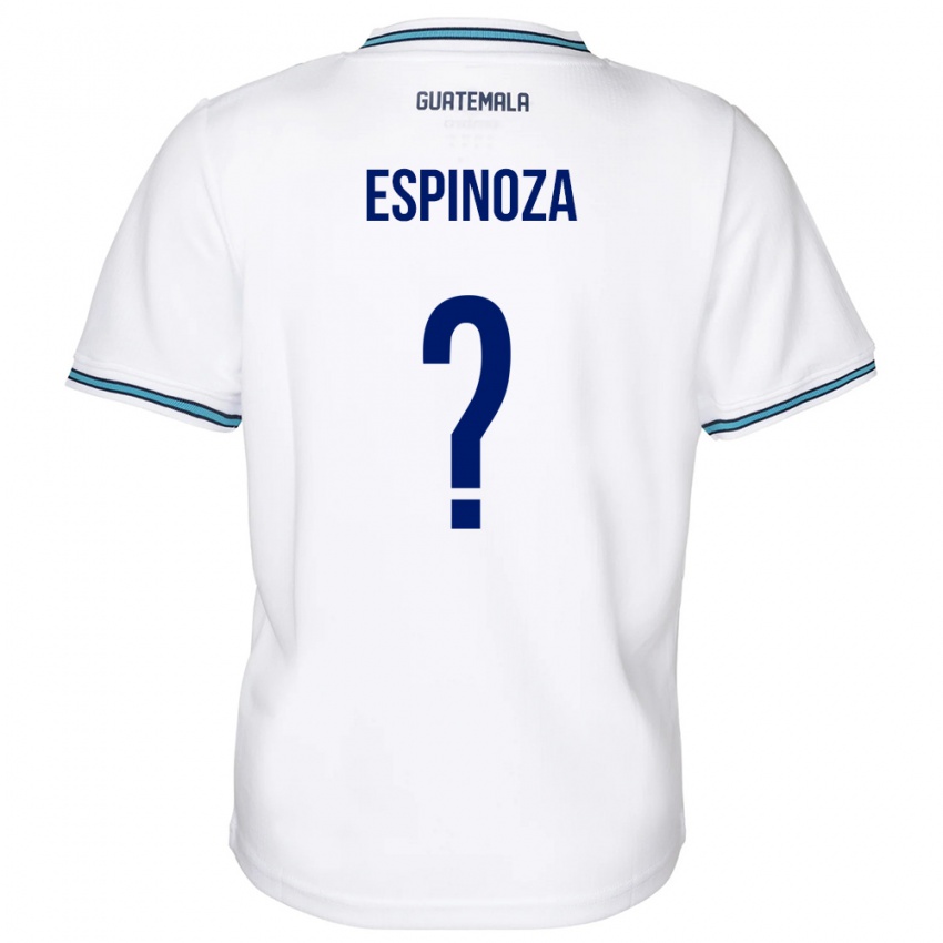 Mænd Guatemala José Espinoza #0 Hvid Hjemmebane Spillertrøjer 24-26 Trøje T-Shirt