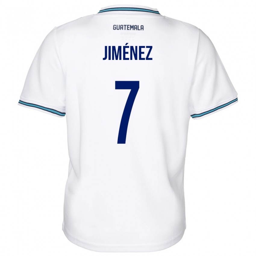 Mænd Guatemala Cristian Jiménez #7 Hvid Hjemmebane Spillertrøjer 24-26 Trøje T-Shirt