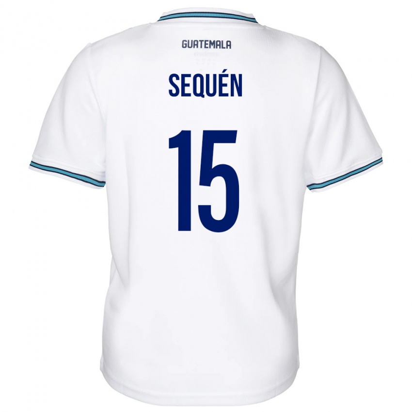 Mænd Guatemala Marlon Sequén #15 Hvid Hjemmebane Spillertrøjer 24-26 Trøje T-Shirt