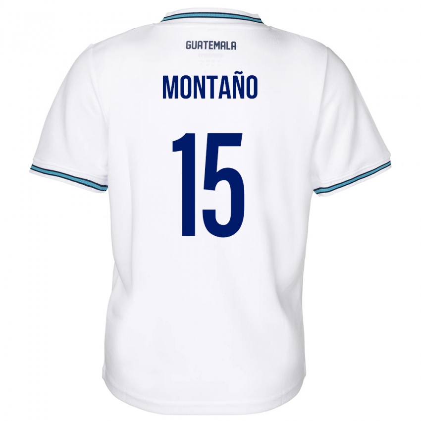 Mænd Guatemala Figo Montaño #15 Hvid Hjemmebane Spillertrøjer 24-26 Trøje T-Shirt