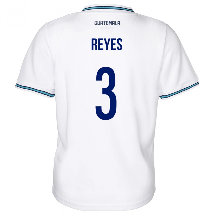 Mænd Guatemala Martha Reyes #3 Hvid Hjemmebane Spillertrøjer 24-26 Trøje T-Shirt