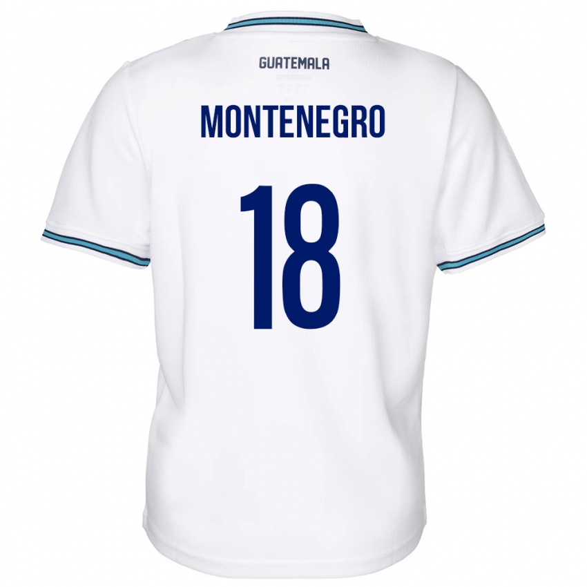 Mænd Guatemala Vivian Montenegro #18 Hvid Hjemmebane Spillertrøjer 24-26 Trøje T-Shirt