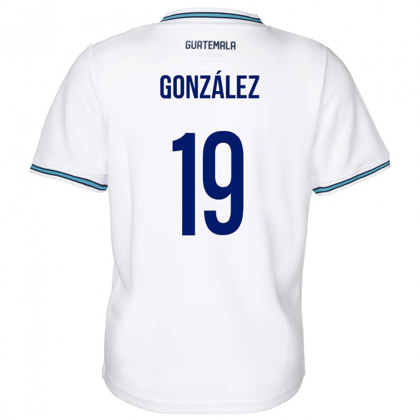 Mænd Guatemala Karen González #19 Hvid Hjemmebane Spillertrøjer 24-26 Trøje T-Shirt