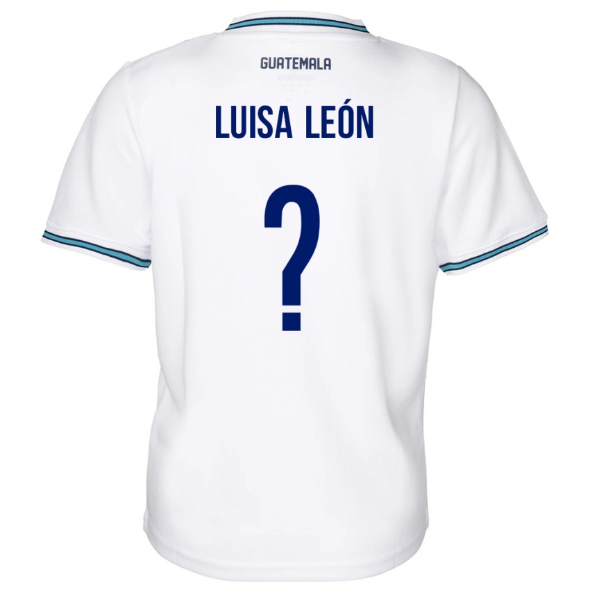 Mænd Guatemala Luisa León #0 Hvid Hjemmebane Spillertrøjer 24-26 Trøje T-Shirt