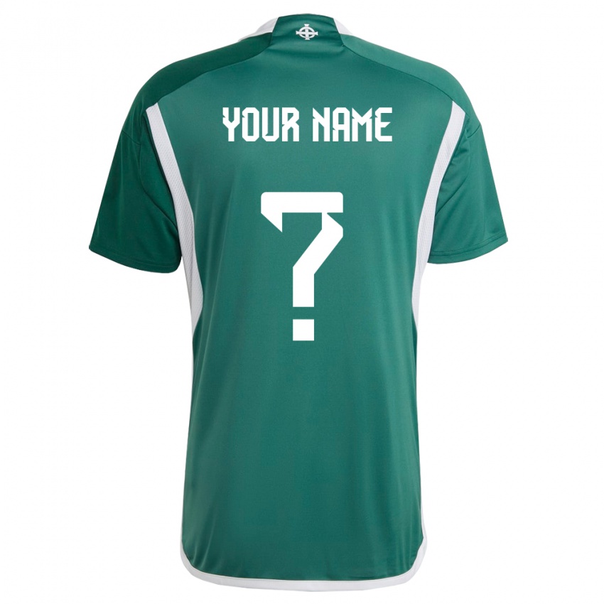 Mænd Nordirland Dit Navn #0 Grøn Hjemmebane Spillertrøjer 24-26 Trøje T-Shirt